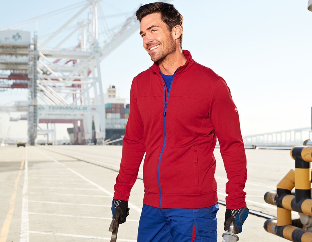 Joiners / Carpenters: FIBERTWIN® clima-pro jacket e.s.motion 2020 + fiery red/royal
