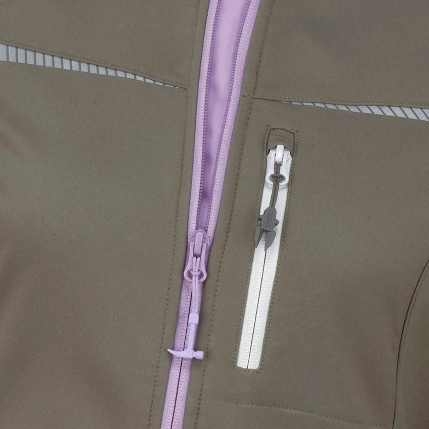 Plumbers / Installers: Softshell jacket e.s.motion 2020, ladies' + stone/lavender 2