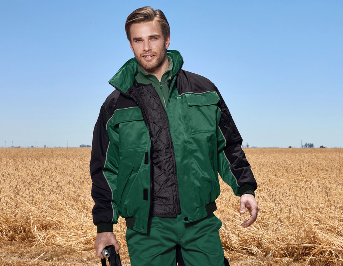 Work Jackets: Functional jacket e.s.image + green/black 3