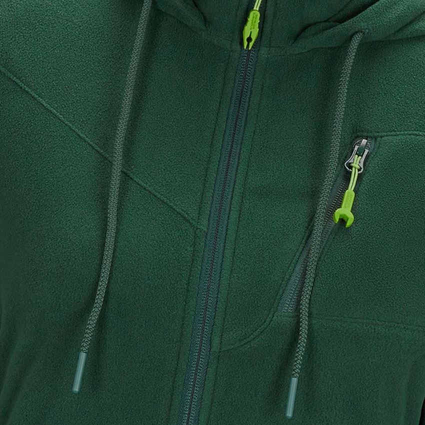 Work Jackets: Hooded fleece jacket e.s.motion 2020, ladies' + green 2