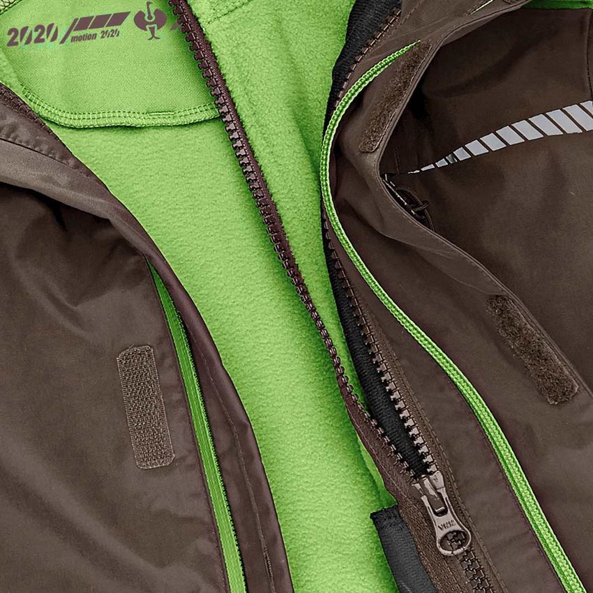 Cold: 3 in 1 functional jacket e.s.motion 2020,  childr. + chestnut/seagreen 2