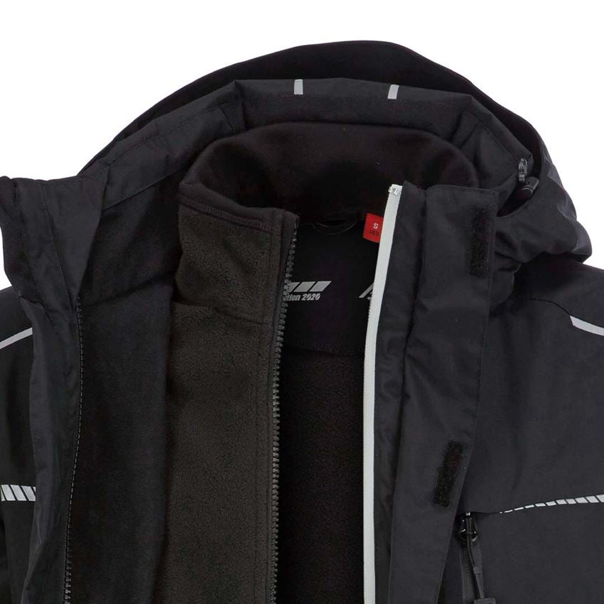Work Jackets: 3 in 1 functional jacket e.s.motion 2020, men's + black/platinum 2