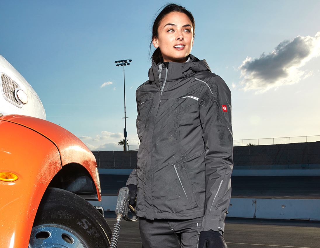 Gardening / Forestry / Farming: 3 in 1 functional jacket e.s.motion 2020, ladies' + anthracite/platinum