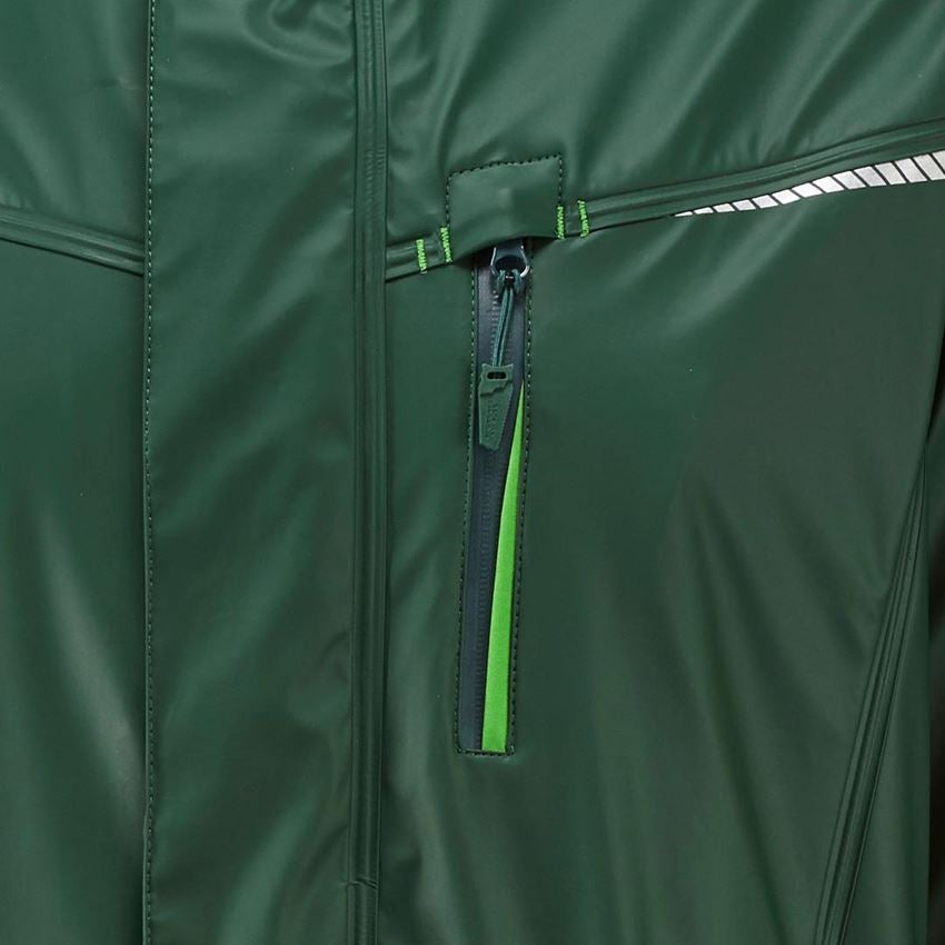 Work Jackets: Rain jacket e.s.motion 2020 superflex + green/seagreen 2