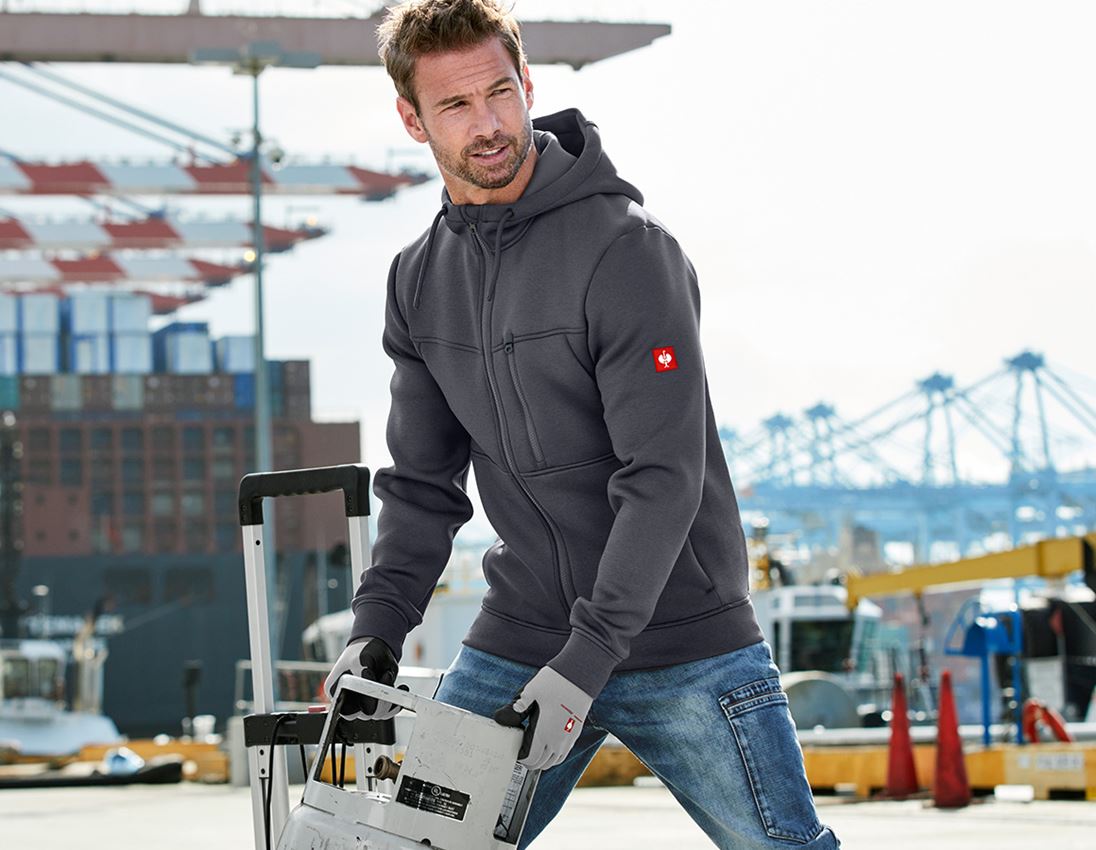 Joiners / Carpenters: Hooded jacket climafoam e.s.dynashield + anthracite melange 1