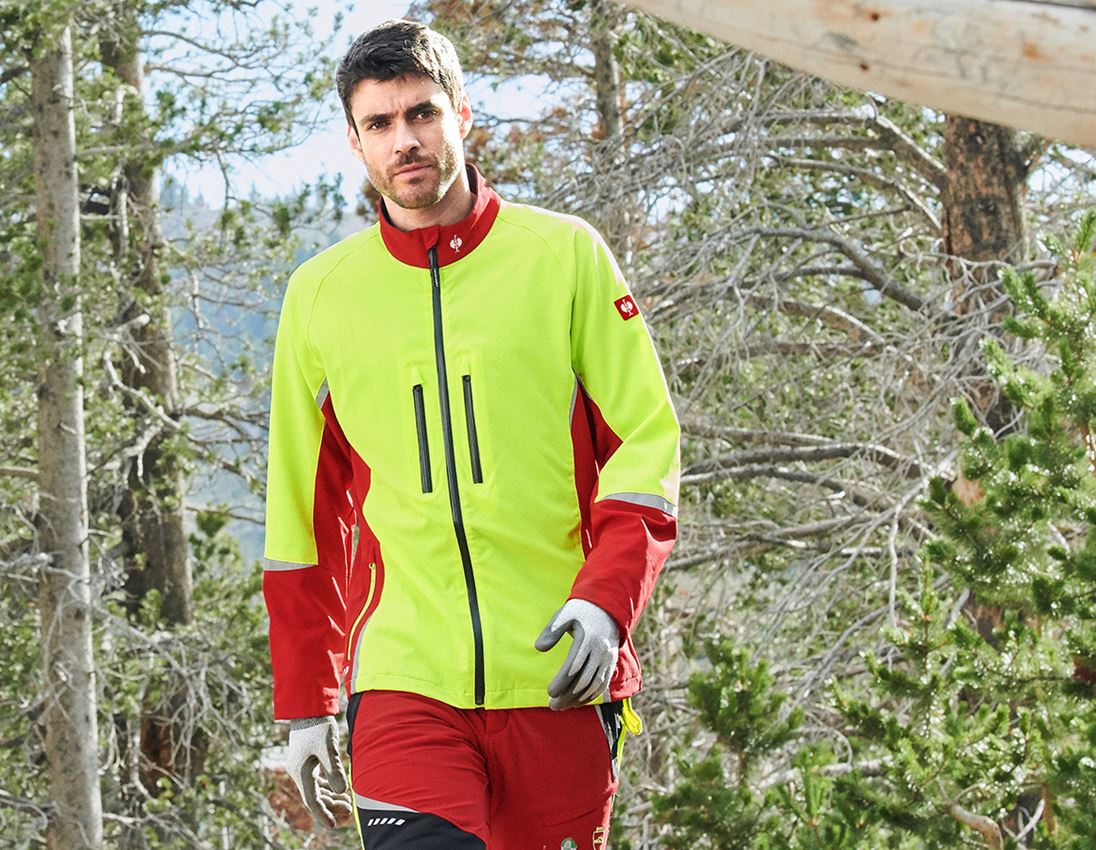 Gardening / Forestry / Farming: e.s. Forestry jacket, KWF + red/high-vis yellow