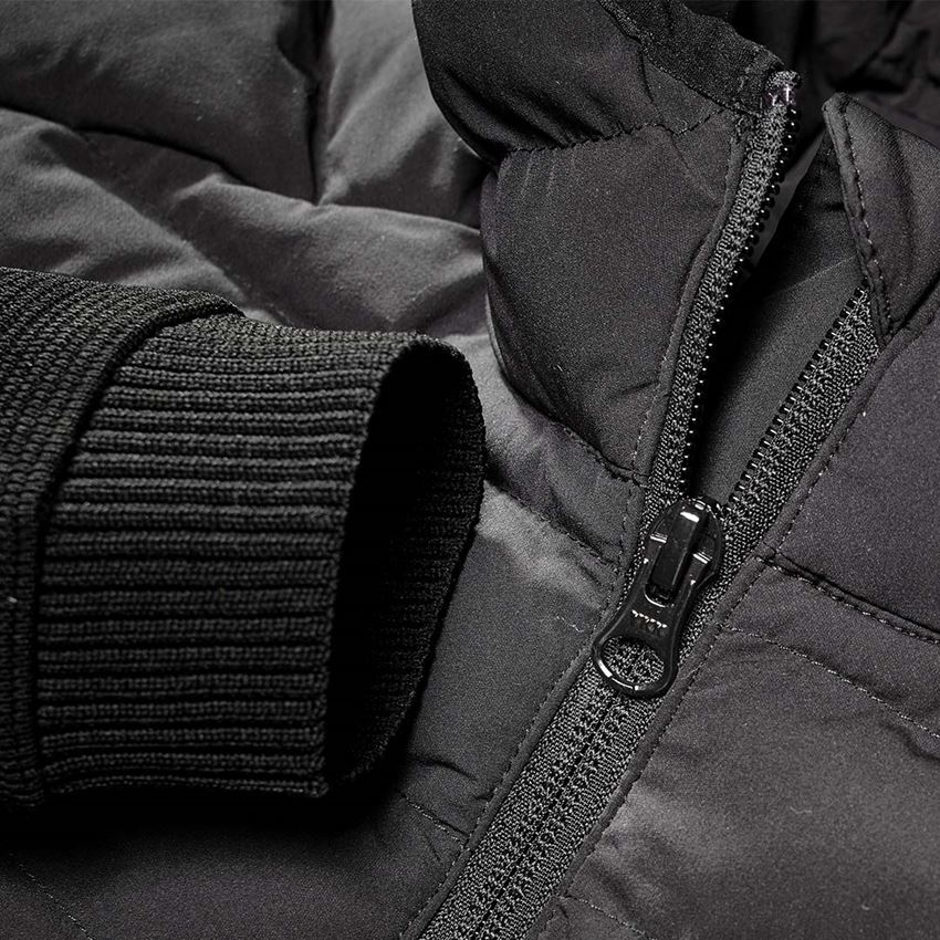 Work Jackets: Hybrid hooded knitted jacket e.s.motion ten,ladies + black 2