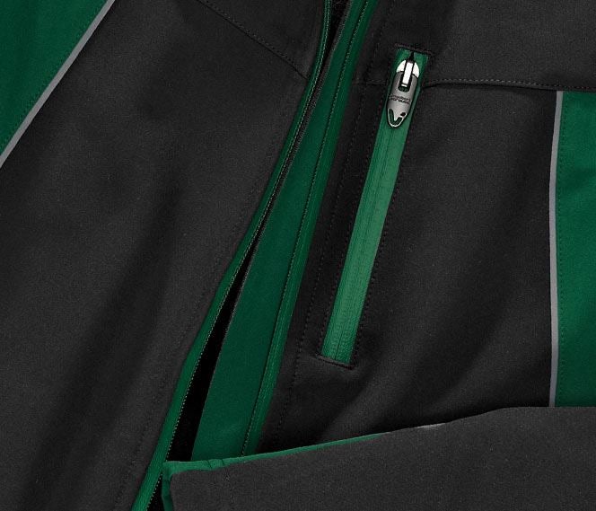 Plumbers / Installers: Softshell jacket e.s.vision, ladies' + black/green 2