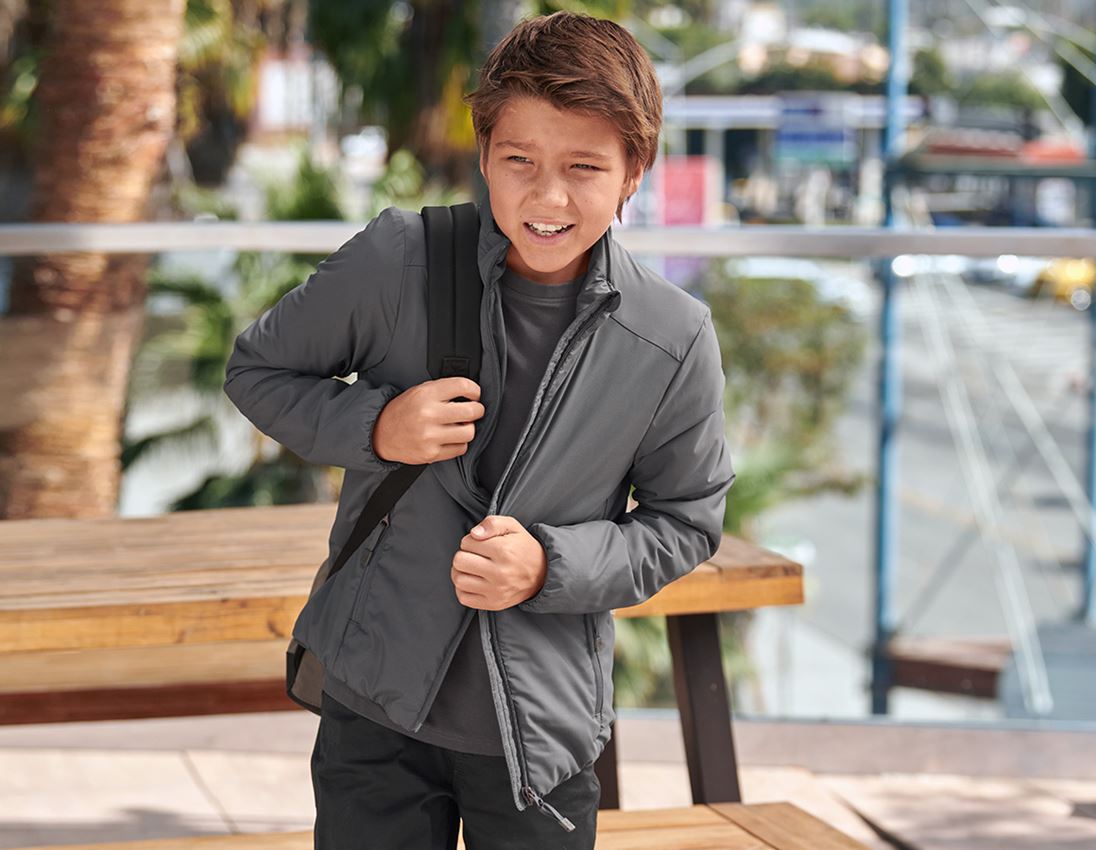 Jackets: e.s. Padded jacket CI, children's + anthracite