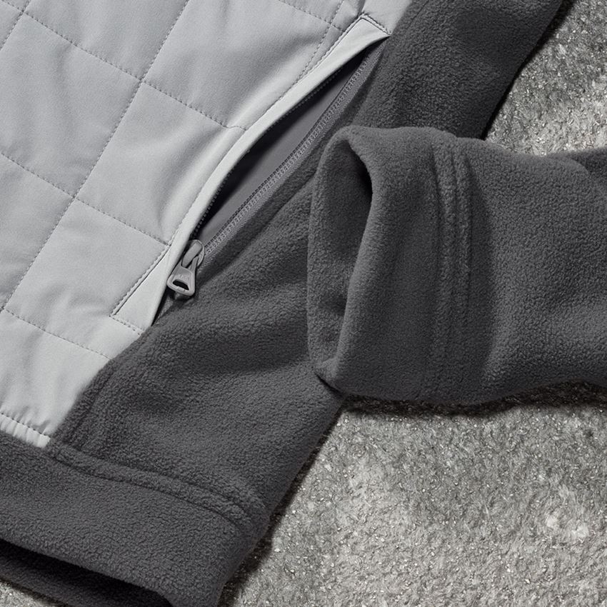 Topics: Hybrid fleece hoody jacket e.s.concrete + anthracite/pearlgrey 2