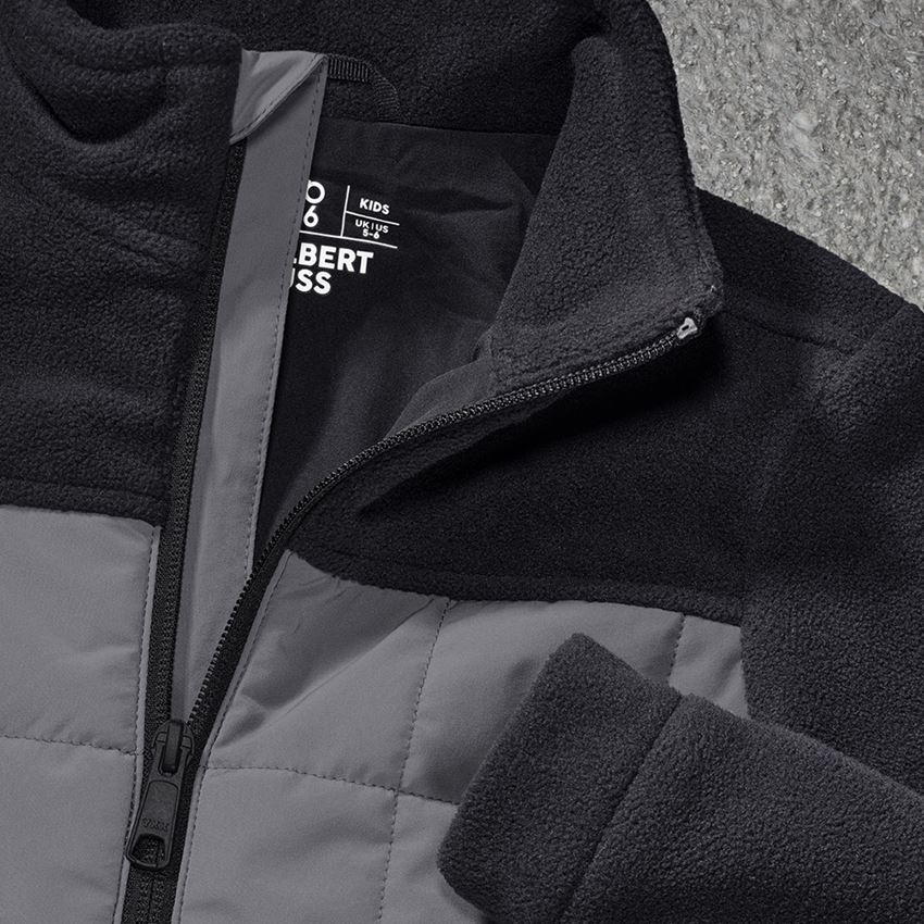 Jackets: Hybrid fleece jacket e.s.concrete, children's + black/basaltgrey 2
