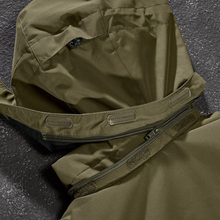 Work Jackets: Hooded pilot jacket e.s.concrete + mudgreen/stipagreen 2
