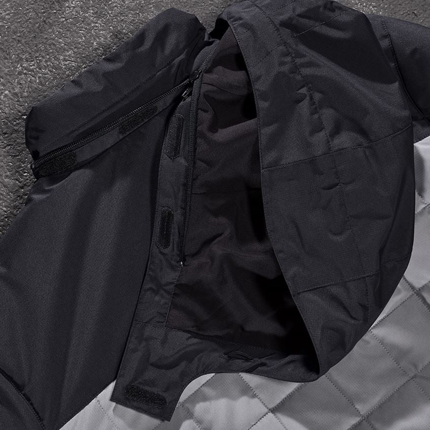 Work Jackets: Hooded pilot jacket e.s.concrete + black/basaltgrey 2