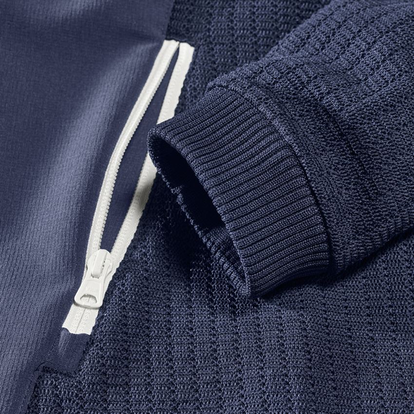 Topics: Hybrid knitted jacket e.s.trail + deepblue/white 2