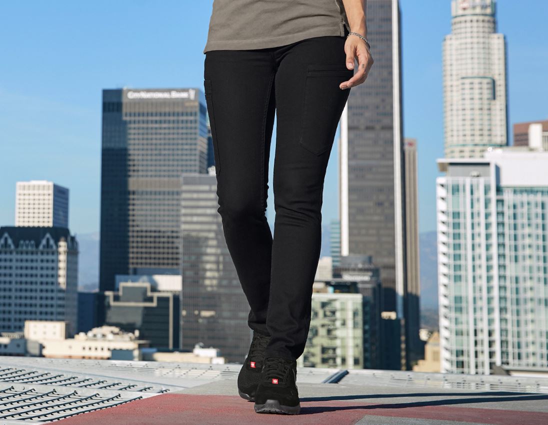 Work Trousers: e.s. 7-pocket jeans, ladies' + black