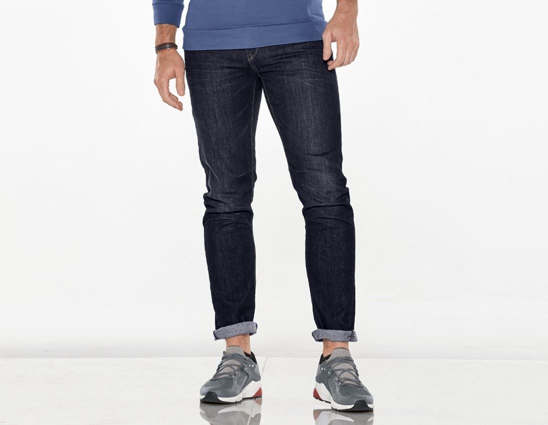 Arbetsbyxor: e.s. 5-fickors-jeans POWERdenim + darkwashed
