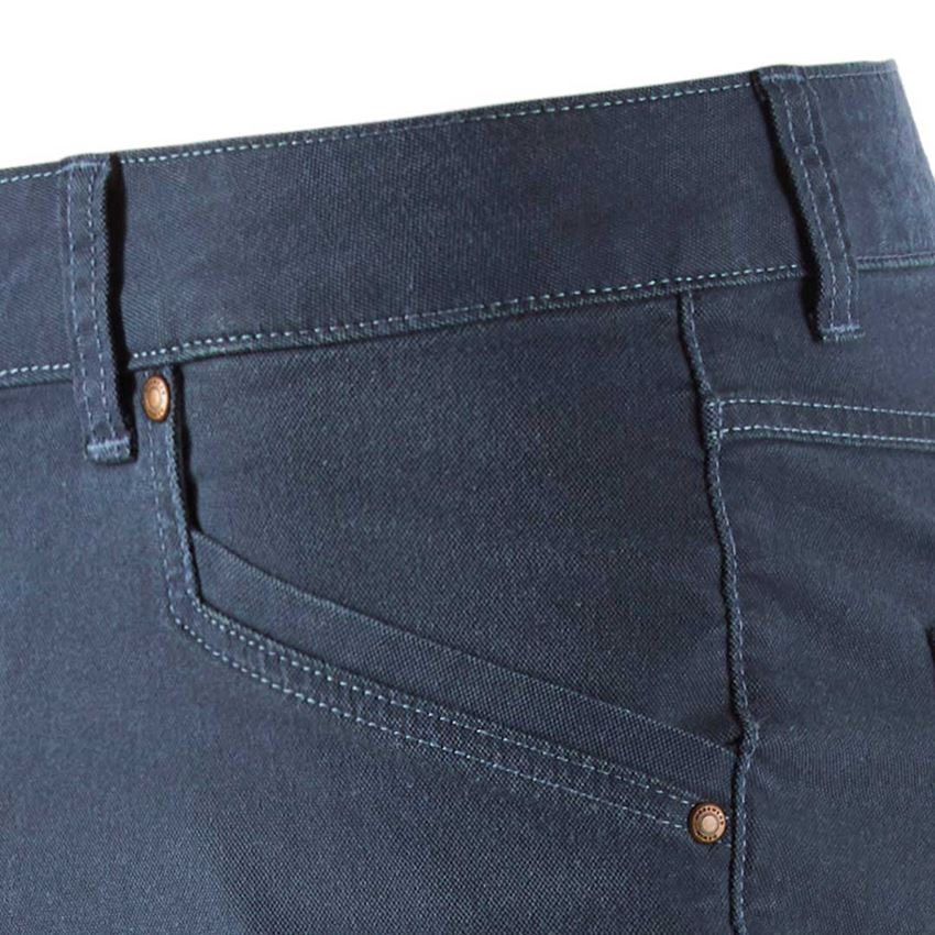 Arbetsbyxor: 5- fickors-shorts e.s.vintage + arktisk blå 2