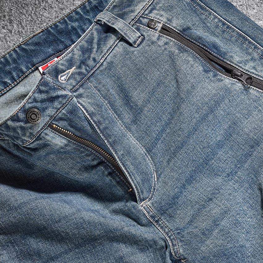 Arbetsbyxor: e.s. skogsbruks-snittskydds-jeans + stonewashed 2
