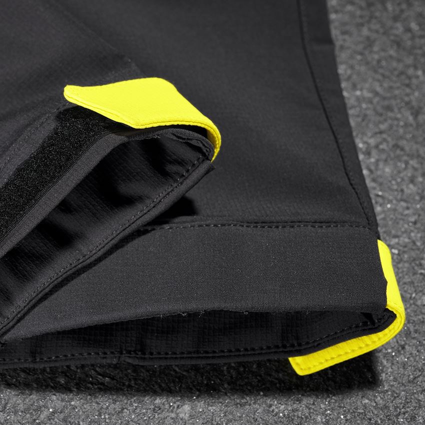 Clothing: Functional trousers e.s.trail, ladies' + black/acid yellow 2