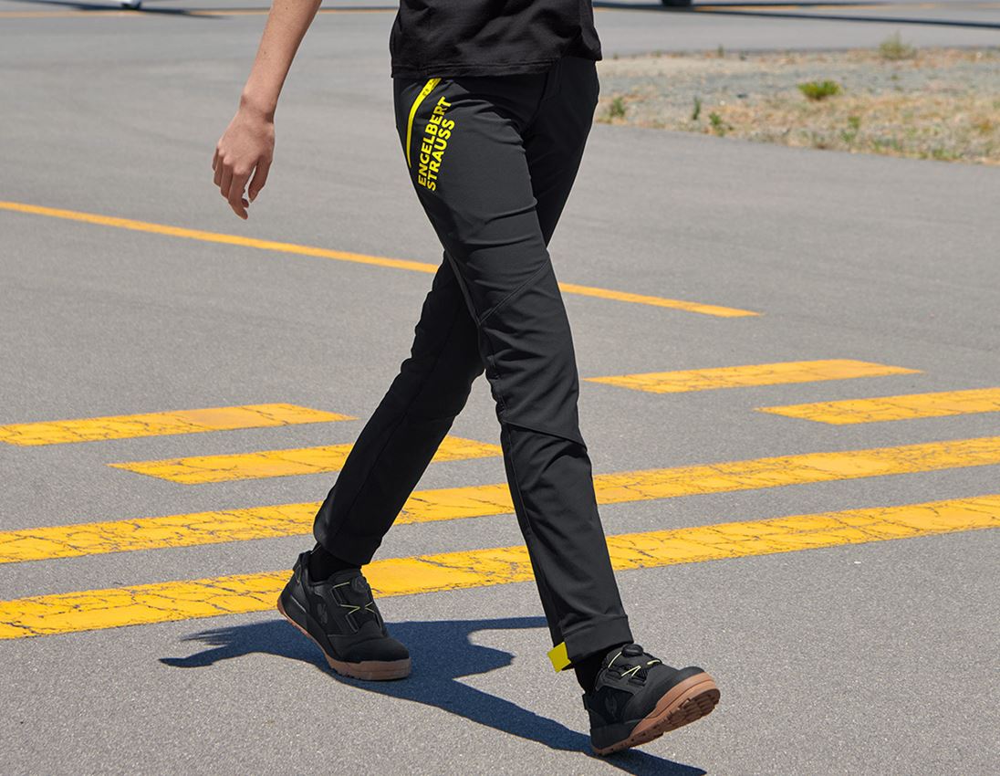 Topics: Functional trousers e.s.trail, ladies' + black/acid yellow 2