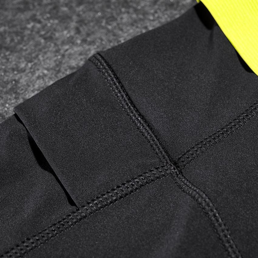 Work Trousers: Race tights e.s.trail, ladies' + black/acid yellow 2