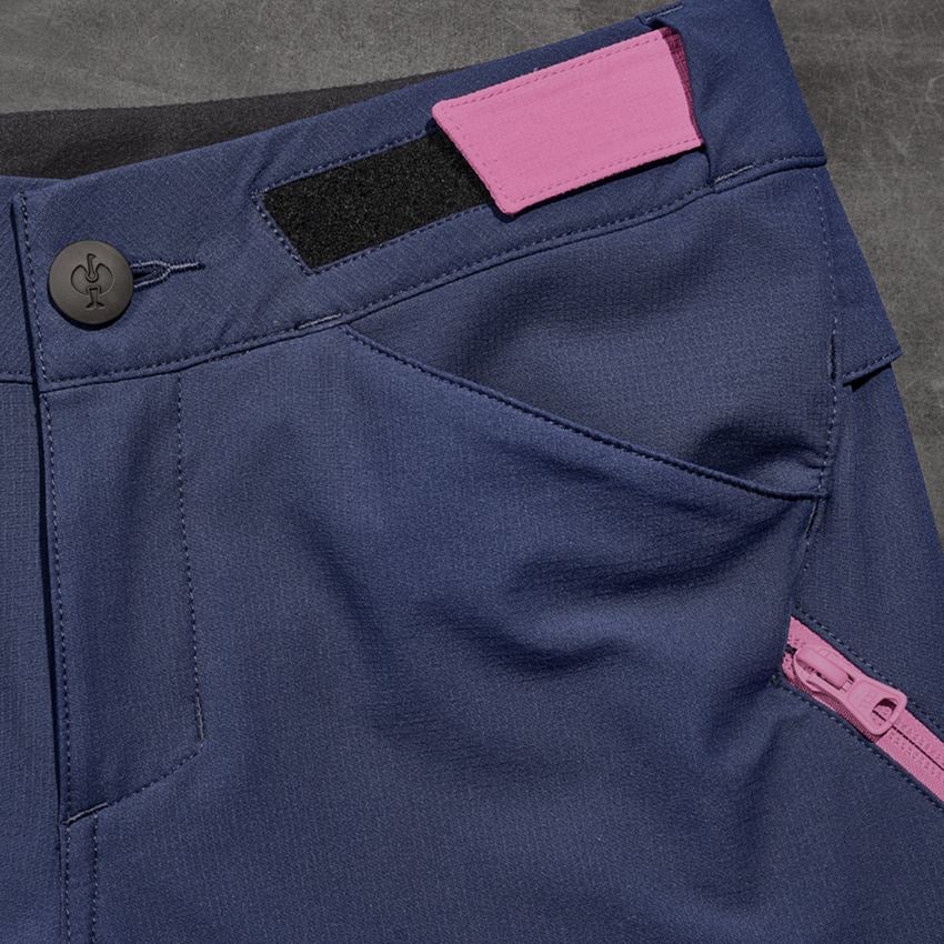 Work Trousers: Functional shorts e.s.trail, ladies' + deepblue/tarapink 2