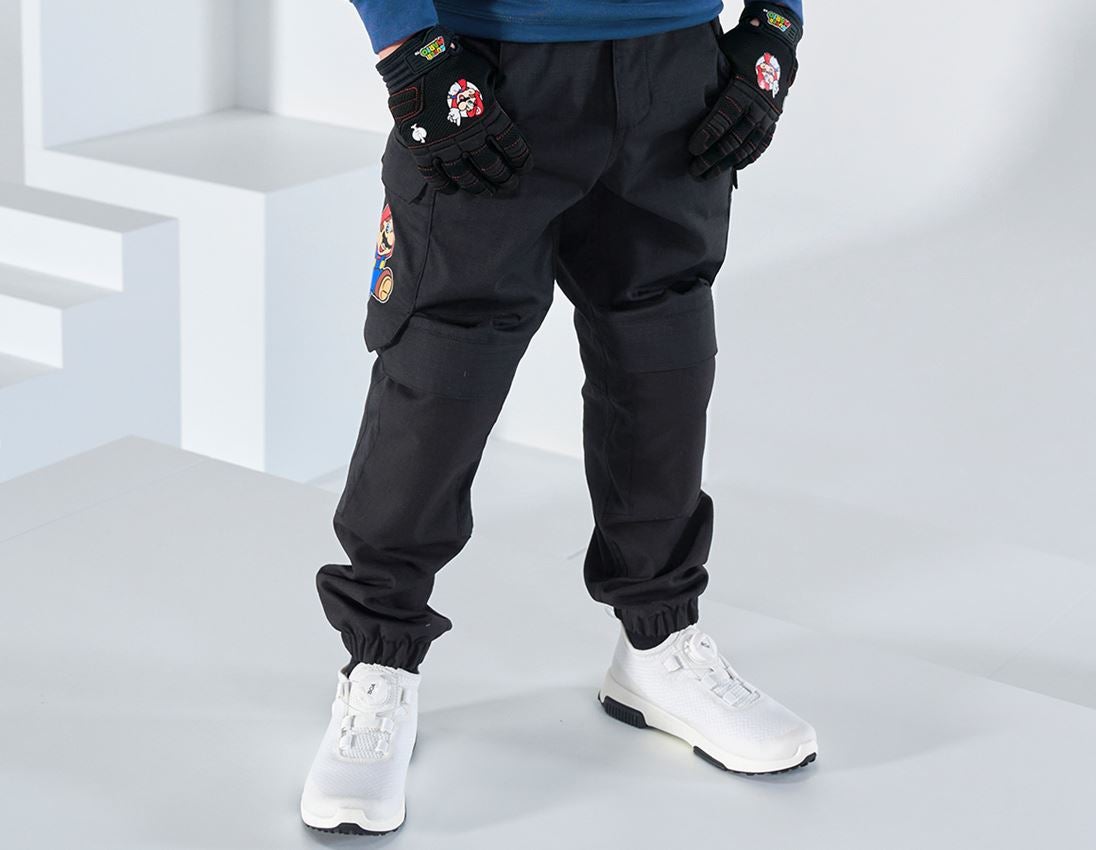 Trousers: Super Mario Cargo trousers, children's + black