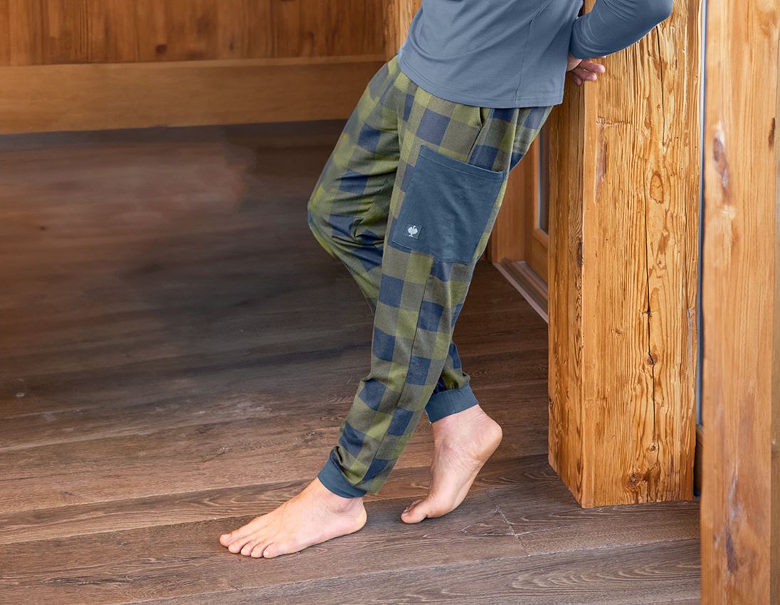 Accessories: e.s. Pyjama Trousers + mountaingreen/oxidblue 1