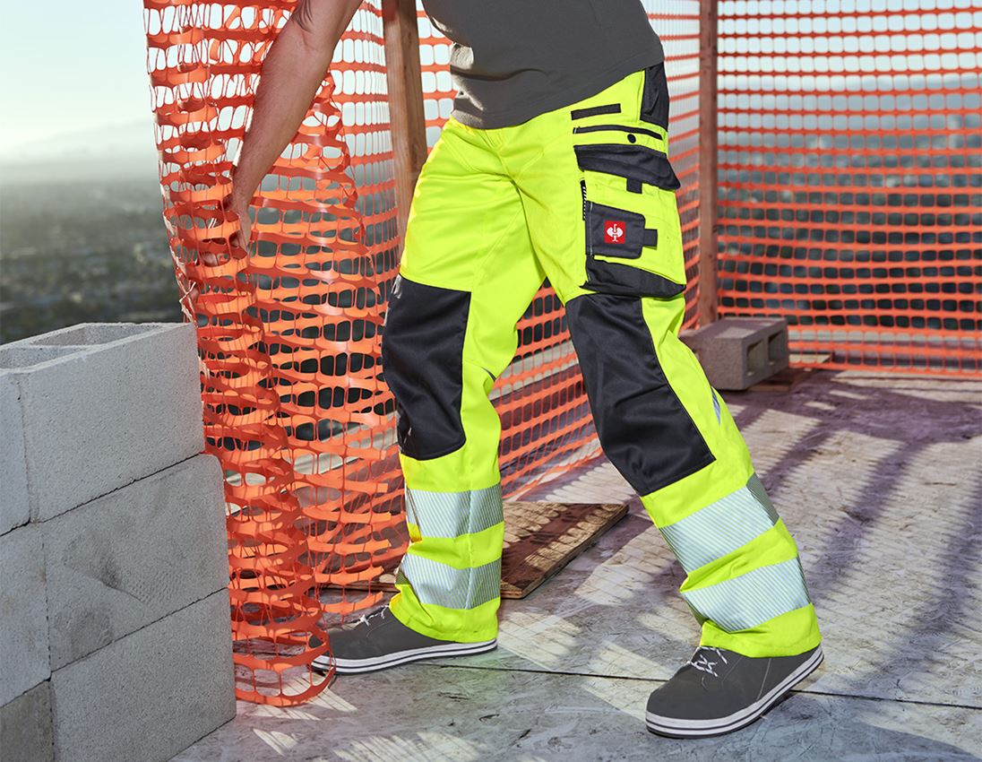 Topics: High-vis trousers e.s.motion + high-vis yellow/anthracite