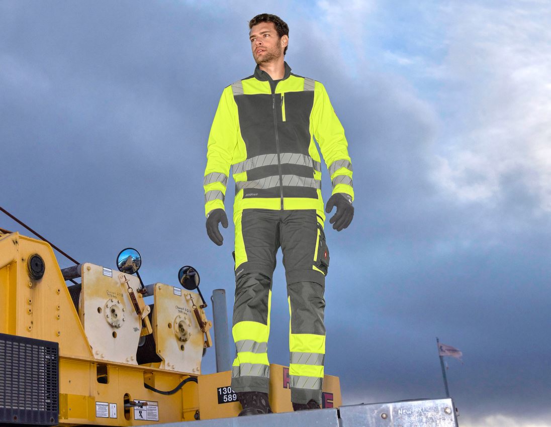 Topics: High-vis softshell jacket e.s.motion 24/7 + anthracite/high-vis yellow 3