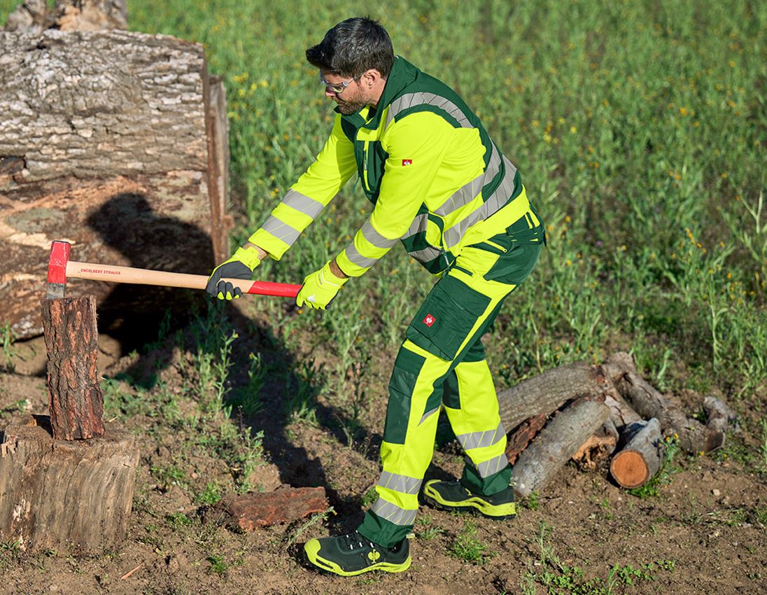 Work Jackets: High-vis softshell jacket e.s.motion 24/7 + green/high-vis yellow 3