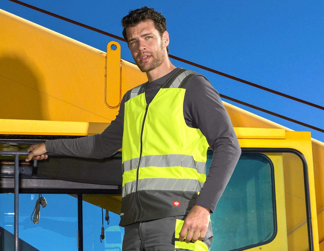 Work Body Warmer: High-vis bodywarmer e.s.motion 24/7 + high-vis yellow/anthracite