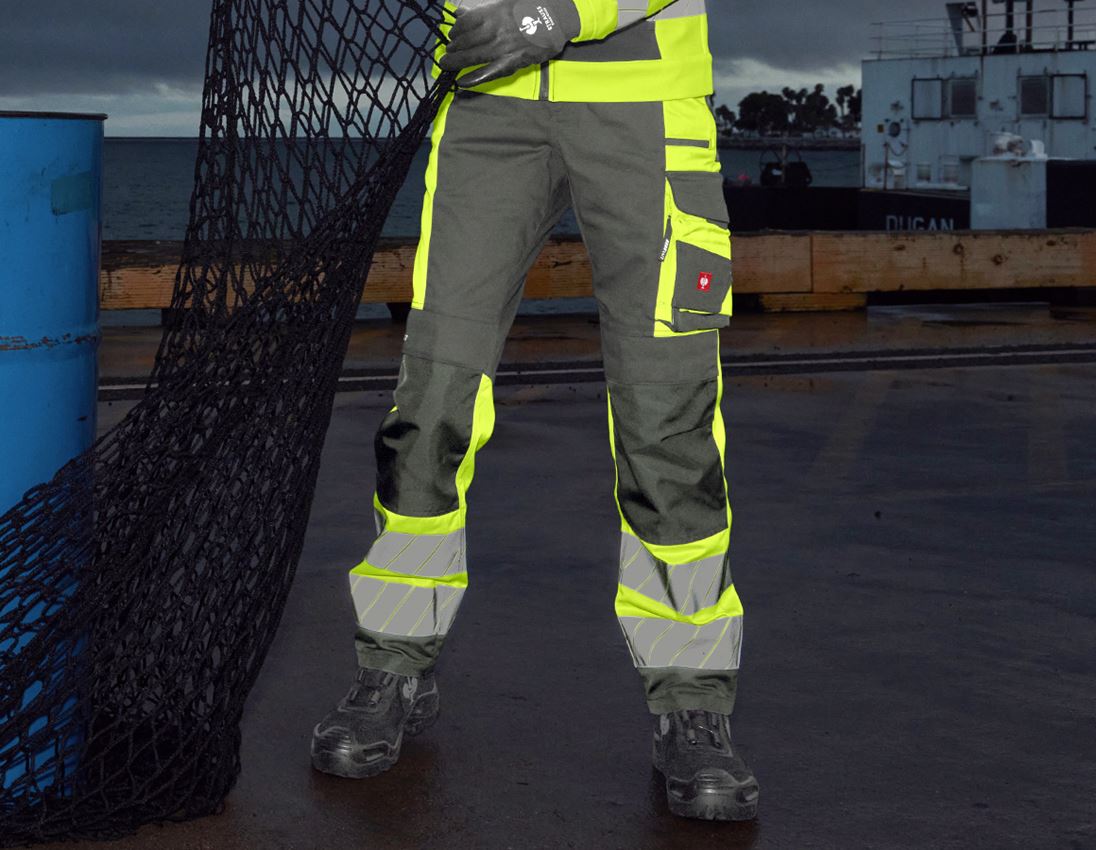 Topics: High-vis trousers e.s.motion 24/7, ladies’ + anthracite/high-vis yellow 1