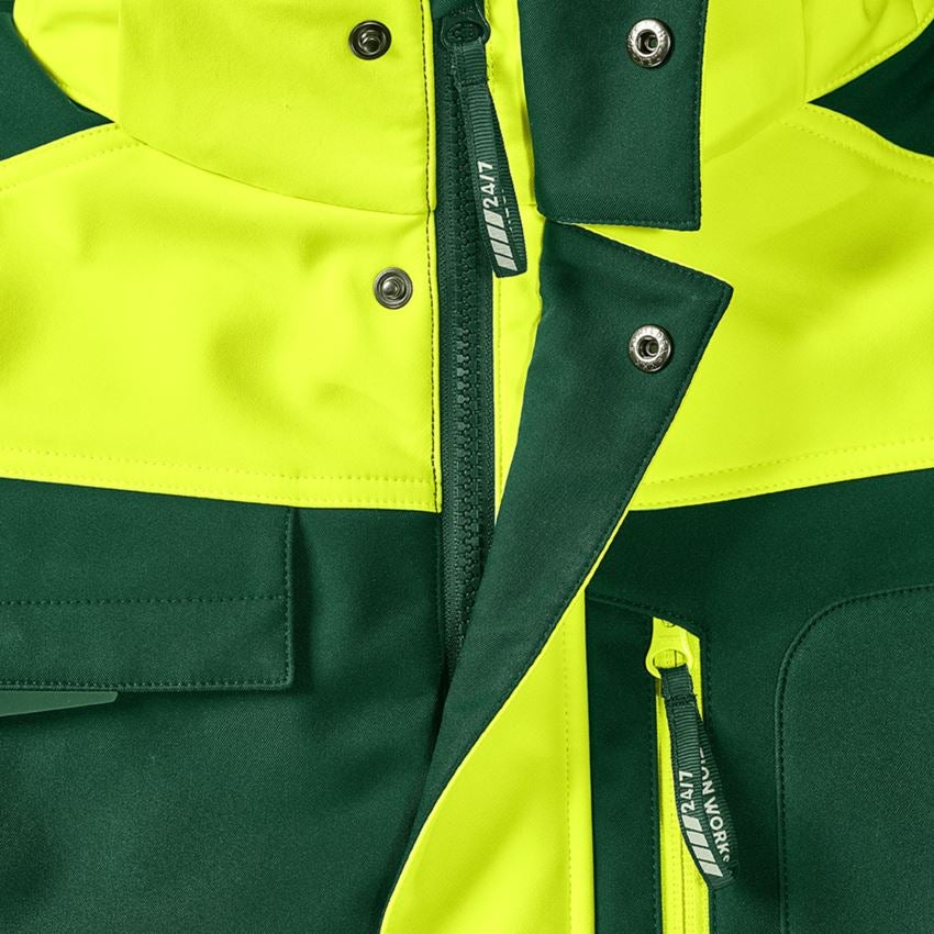 Topics: High-vis winter softshell jacket e.s.motion 24/7 + green/high-vis yellow 2