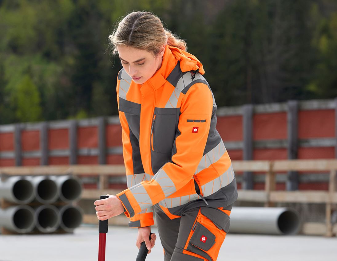 Topics: High-vis winter soft. jacket e.s.motion 24/7,lad. + anthracite/high-vis orange 2