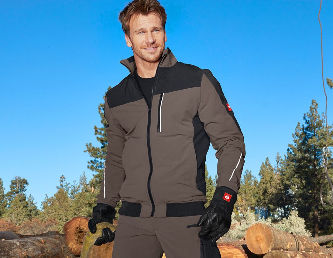Plumbers / Installers: Functional jacket e.s.dynashield + stone/black