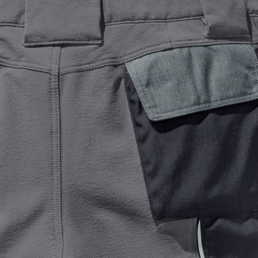 Work Trousers: Functional short e.s.dynashield, ladies' + cement/graphite 2
