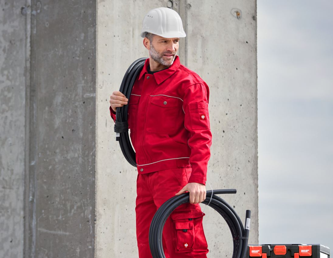 Plumbers / Installers: Work jacket e.s.classic + red 1