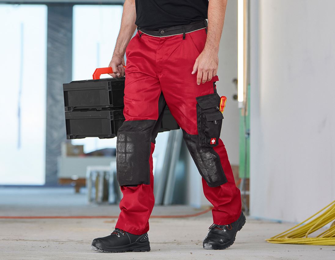 Gardening / Forestry / Farming: Trousers e.s.image + red/black