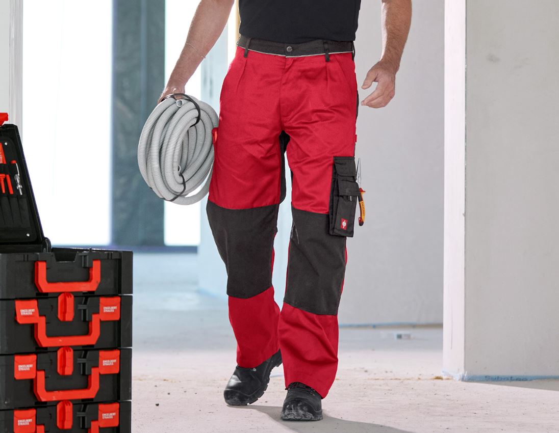 Work Trousers: Trousers e.s.image + red/black 1
