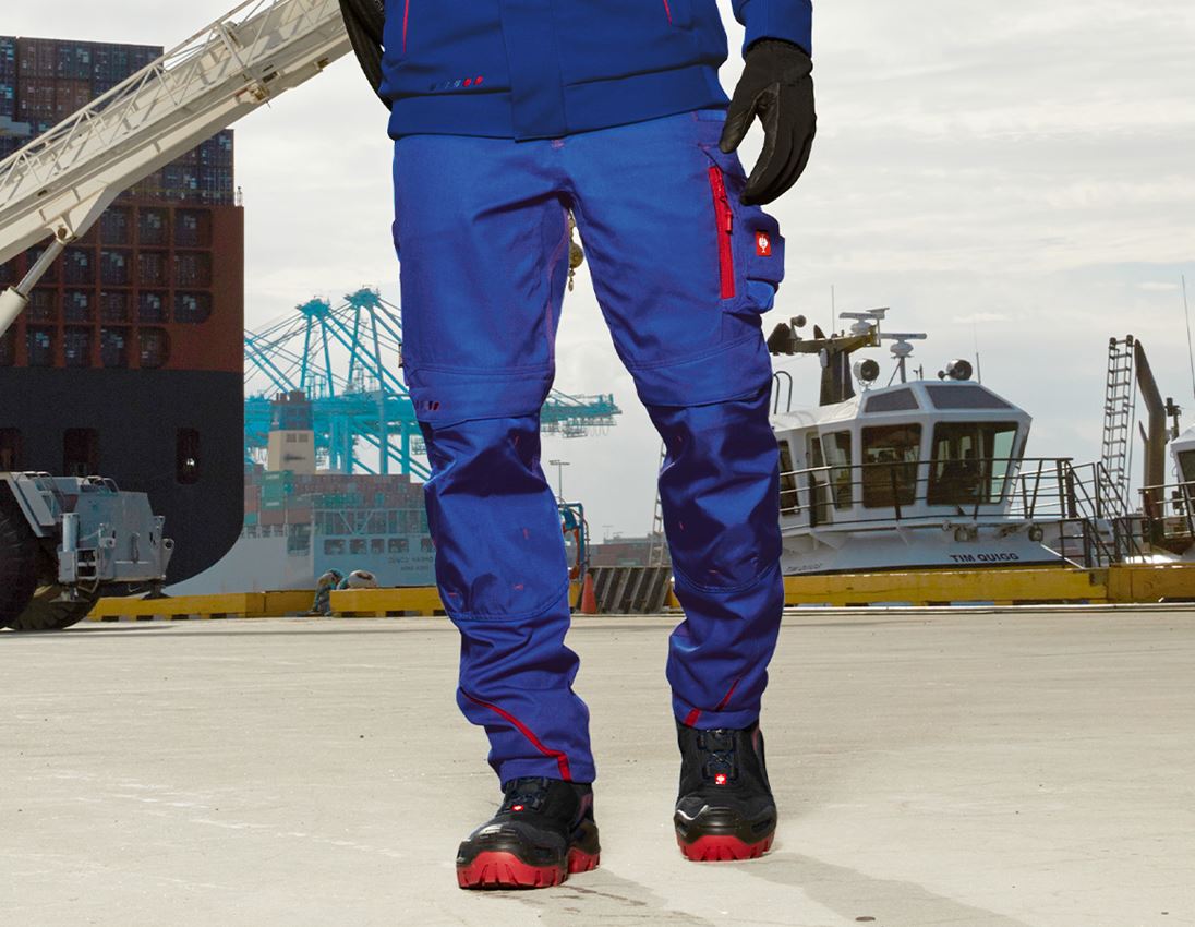 Plumbers / Installers: Winter trousers e.s.motion 2020, men´s + royal/fiery red