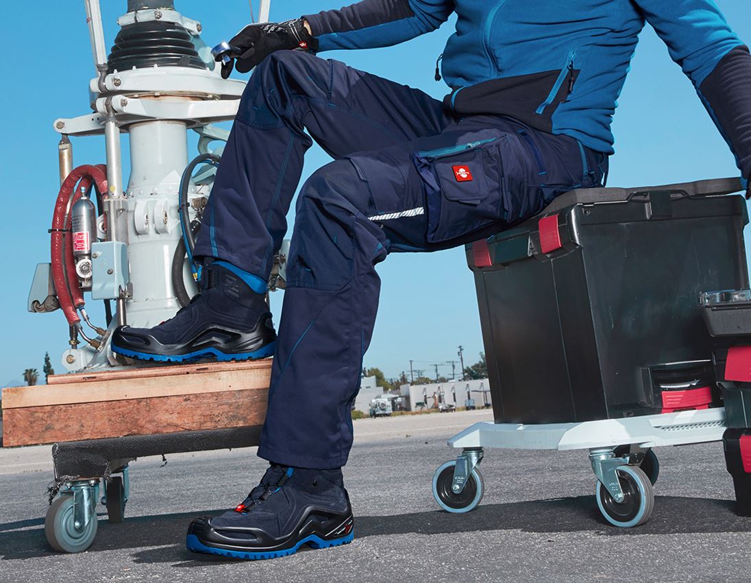Work Trousers: Winter trousers e.s.motion 2020, men´s + navy/atoll