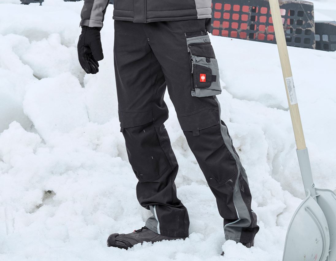 Gardening / Forestry / Farming: Trousers e.s.motion Winter + graphite/cement