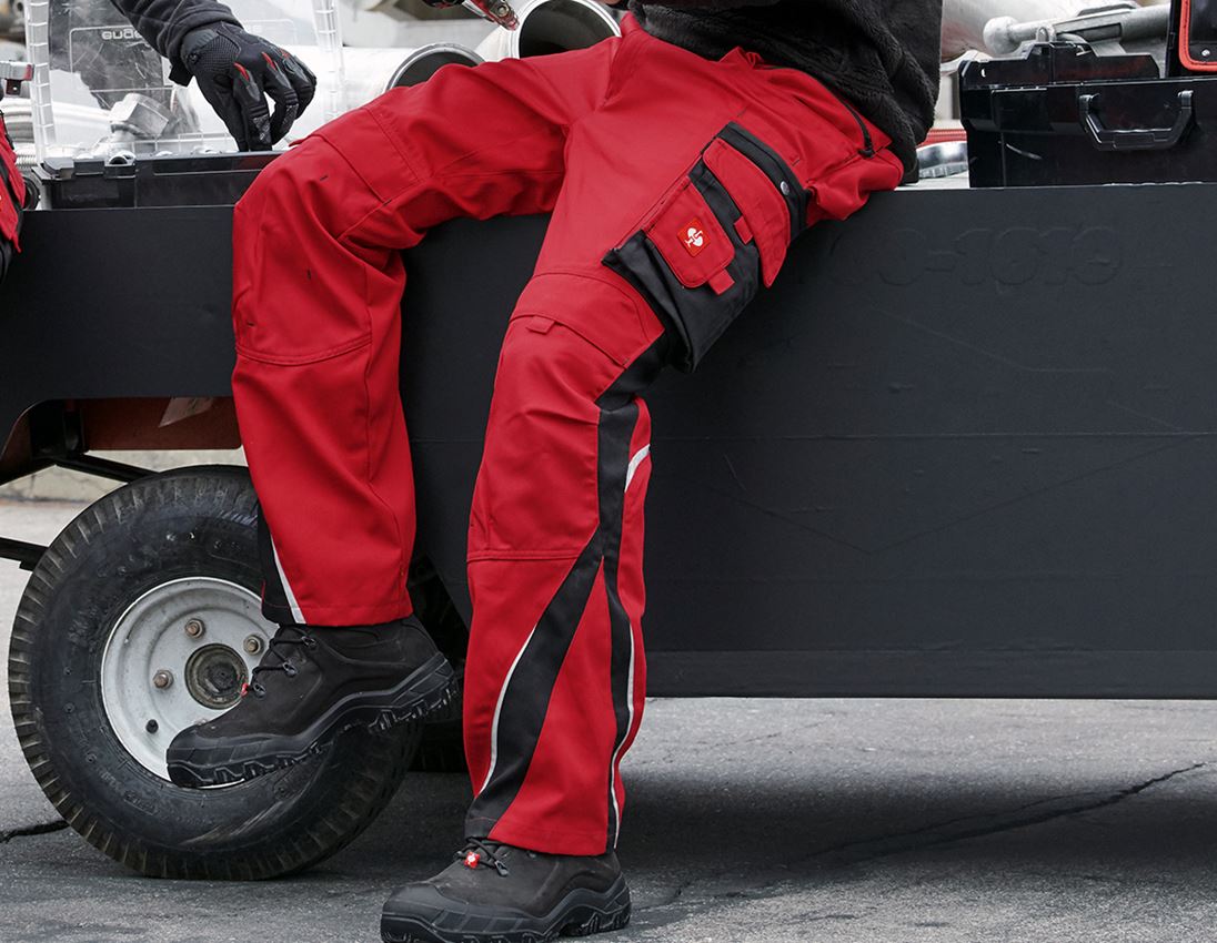 Joiners / Carpenters: Trousers e.s.motion + red/black