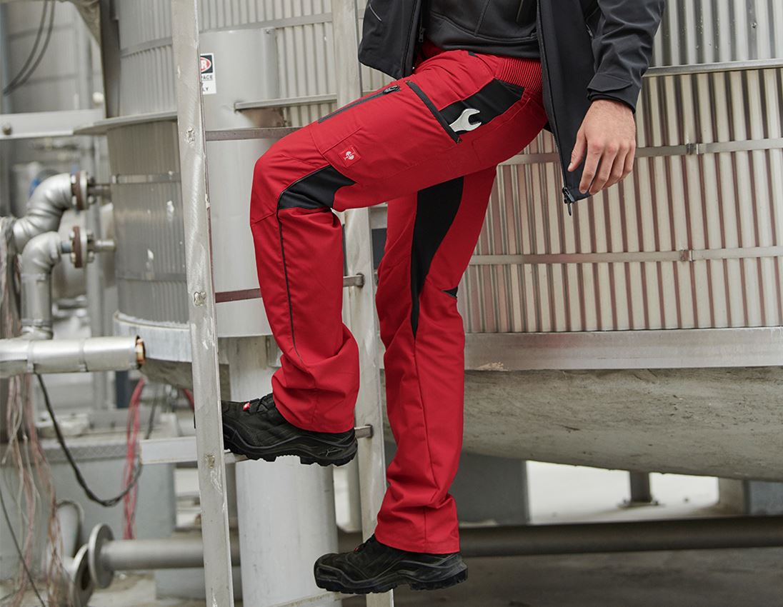 Plumbers / Installers: Trousers e.s.vision, men's + red/black 1