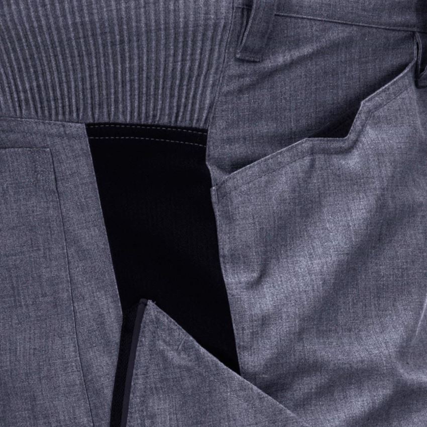 Work Trousers: Trousers e.s.vision, men's + pacific melange/black 2