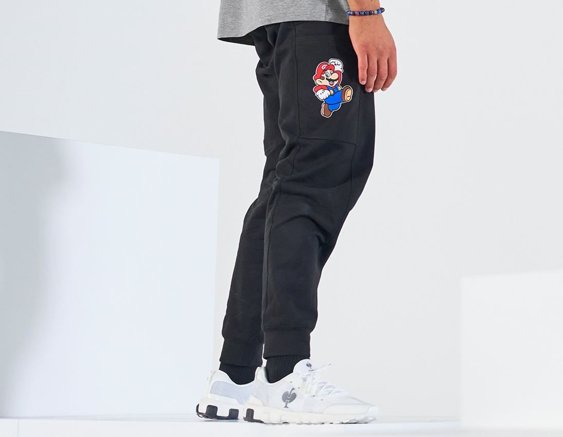 Accessories: Super Mario Sweatpants, men's + black