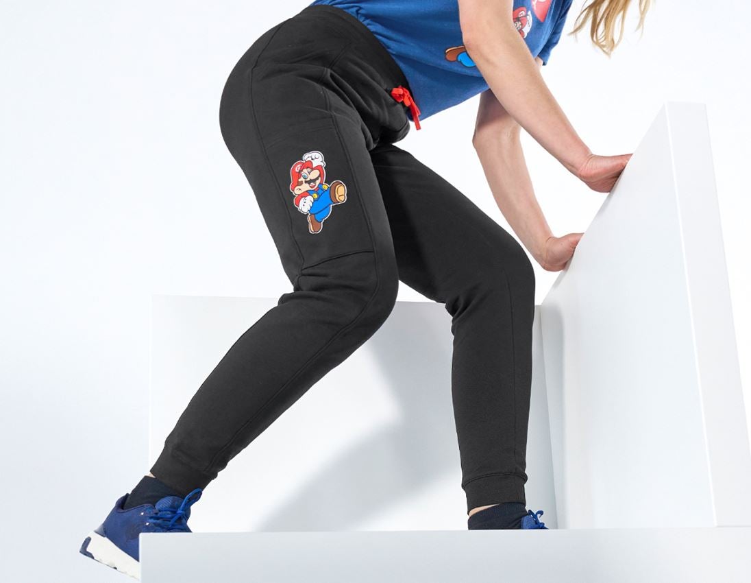 Samarbeten: Super Mario sweatpants, dam + svart