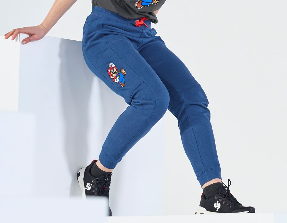 Samarbeten: Super Mario sweatpants, dam + alkaliblå