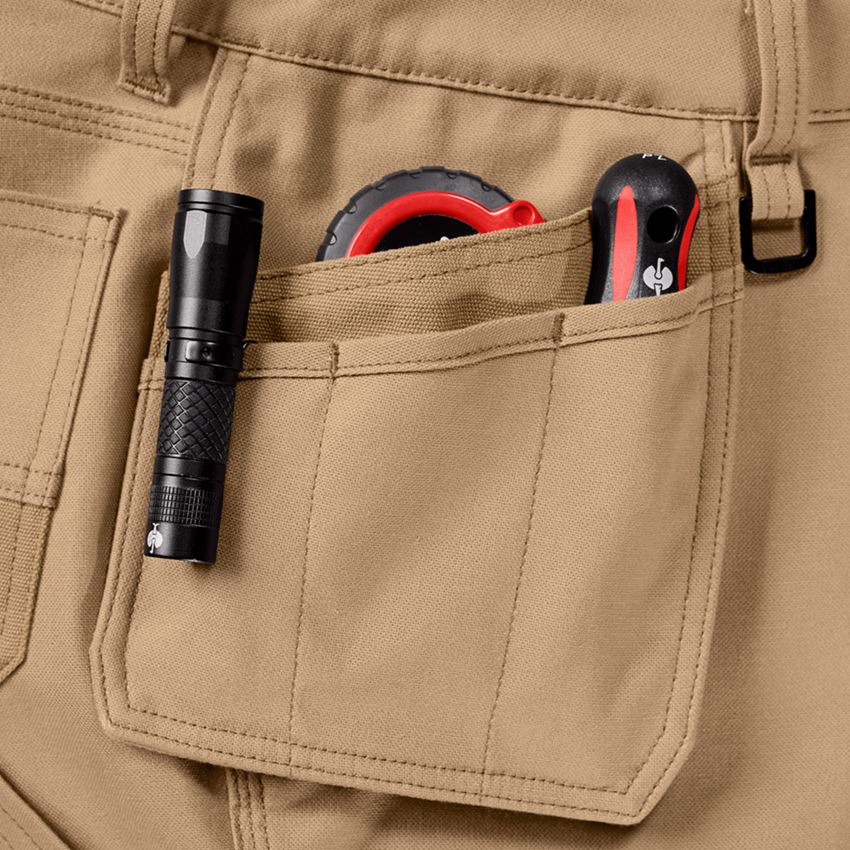 Work Trousers: Worker trousers e.s.iconic tool-pouch + almondbrown 2